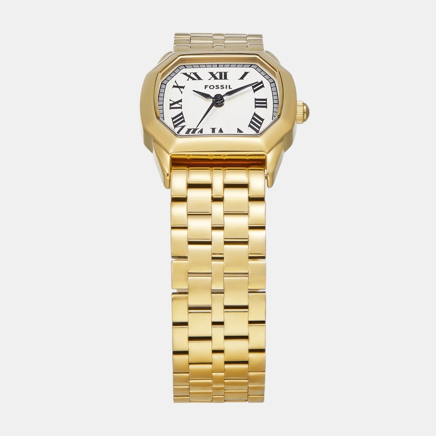 Fossil Quadro women's gold white