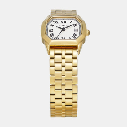 Fossil Quadro women's gold white