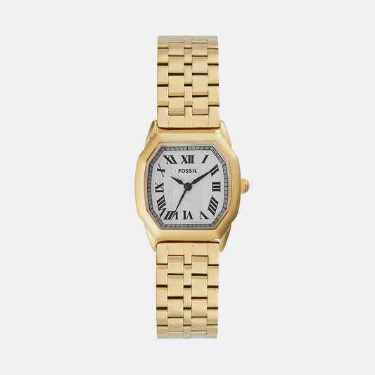 Fossil Quadro women's gold white
